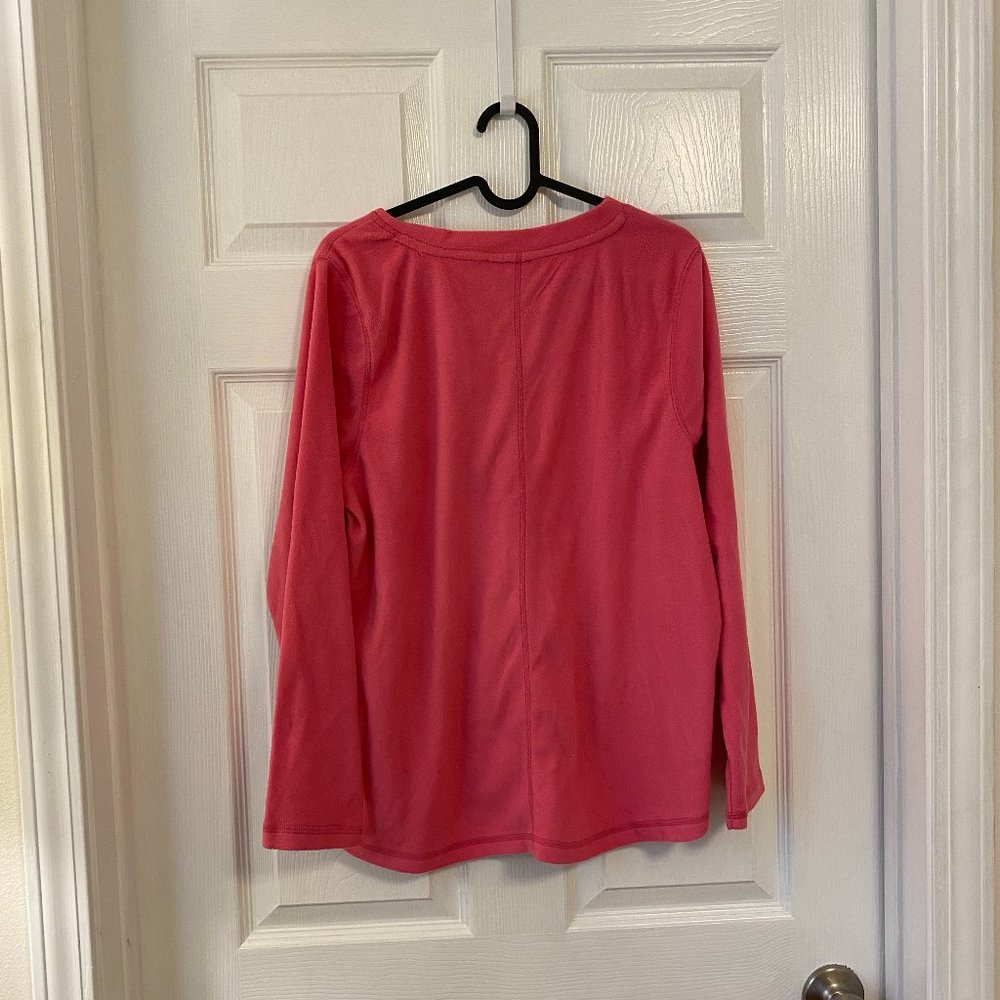 St. John's Bay Petite Classic V Neck Fleece Pullover Casual - Petites Large - Picture 3 of 5